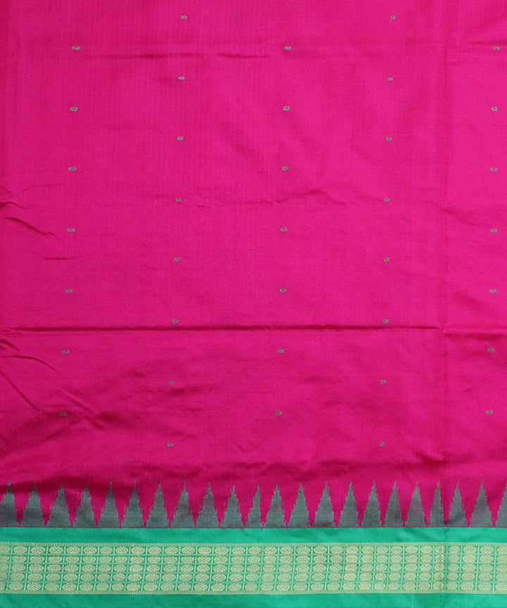 Pink eucalyptus silk handloom bomkai saree