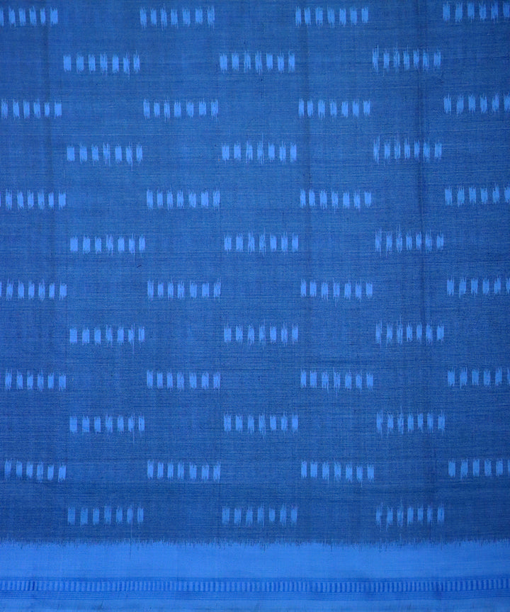 Sky blue cerulean cotton handloom nuapatna saree