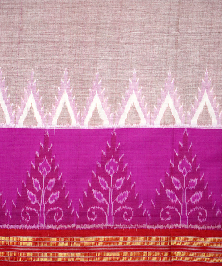 Multicolor maroon cotton handloom nuapatna saree