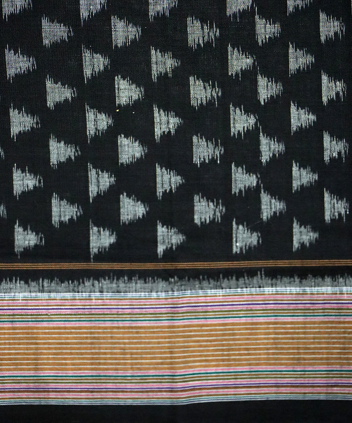 Black black cotton handloom nuapatna saree