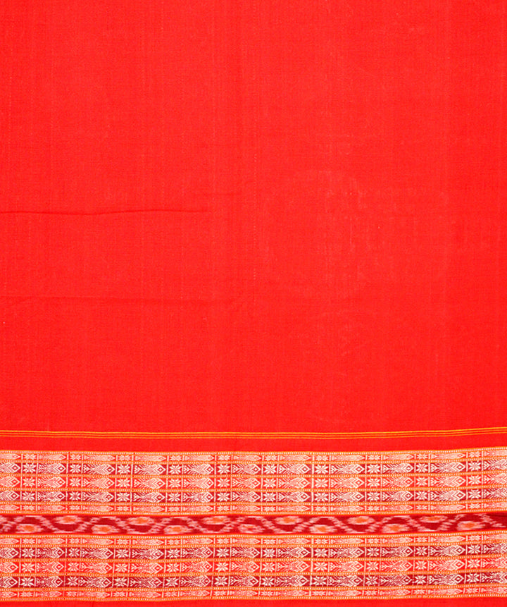 Black red handloom sambalpuri cotton saree