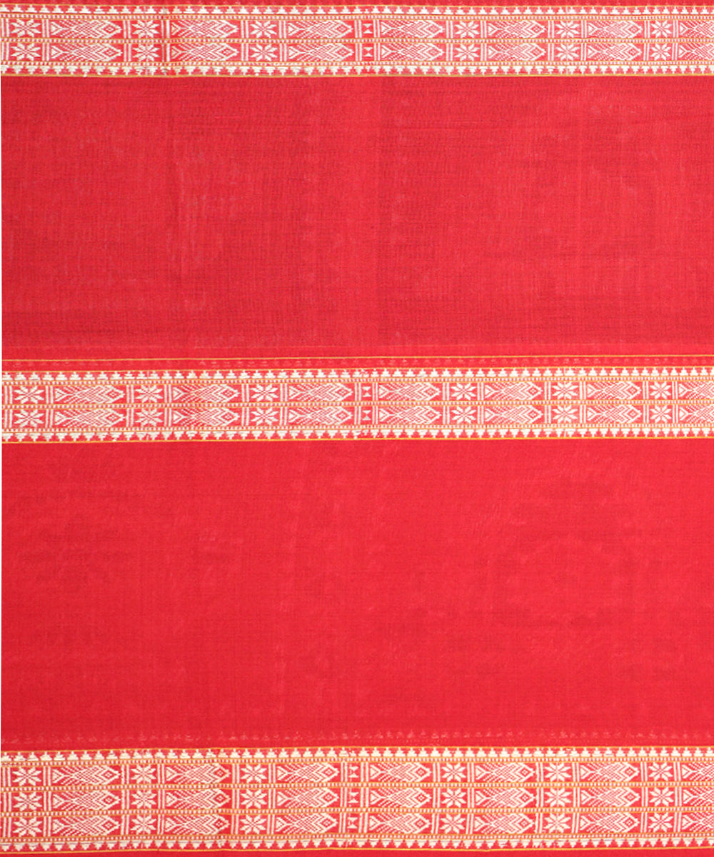 Black red cotton handloom sambalpuri saree