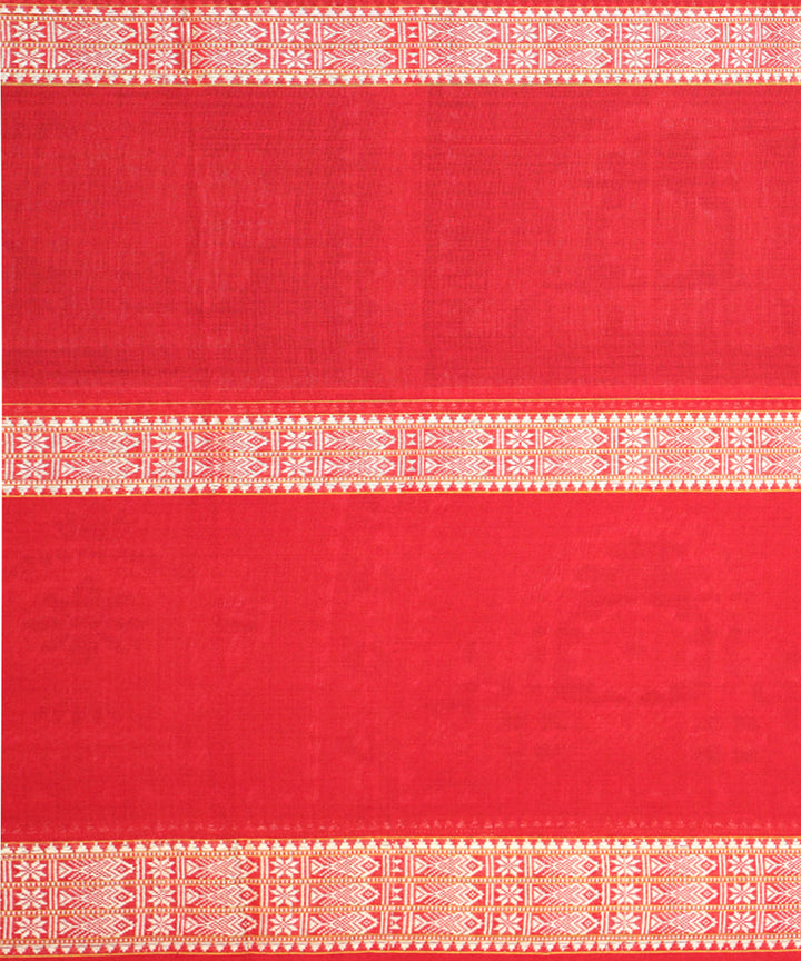 Black red cotton handloom sambalpuri saree