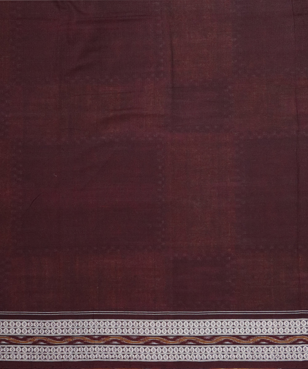 Mustard brown cotton handloom sambalpuri saree