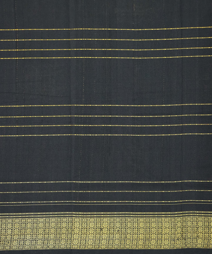 Black black cotton handloom sambalpuri saree