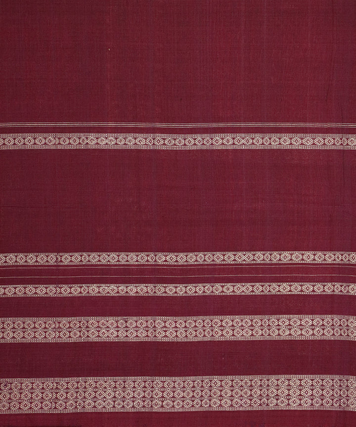 Red maroon cotton handloom sambalpuri saree