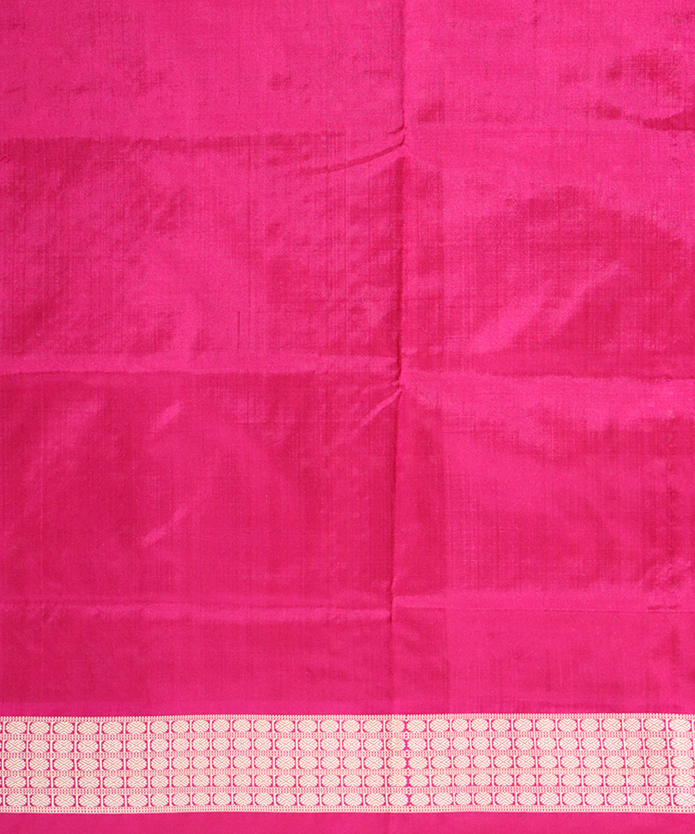 English violet cerise pink silk handloom sambalpuri saree