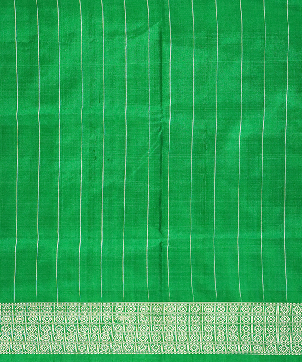 Multicolor green silk handloom sambalpuri saree