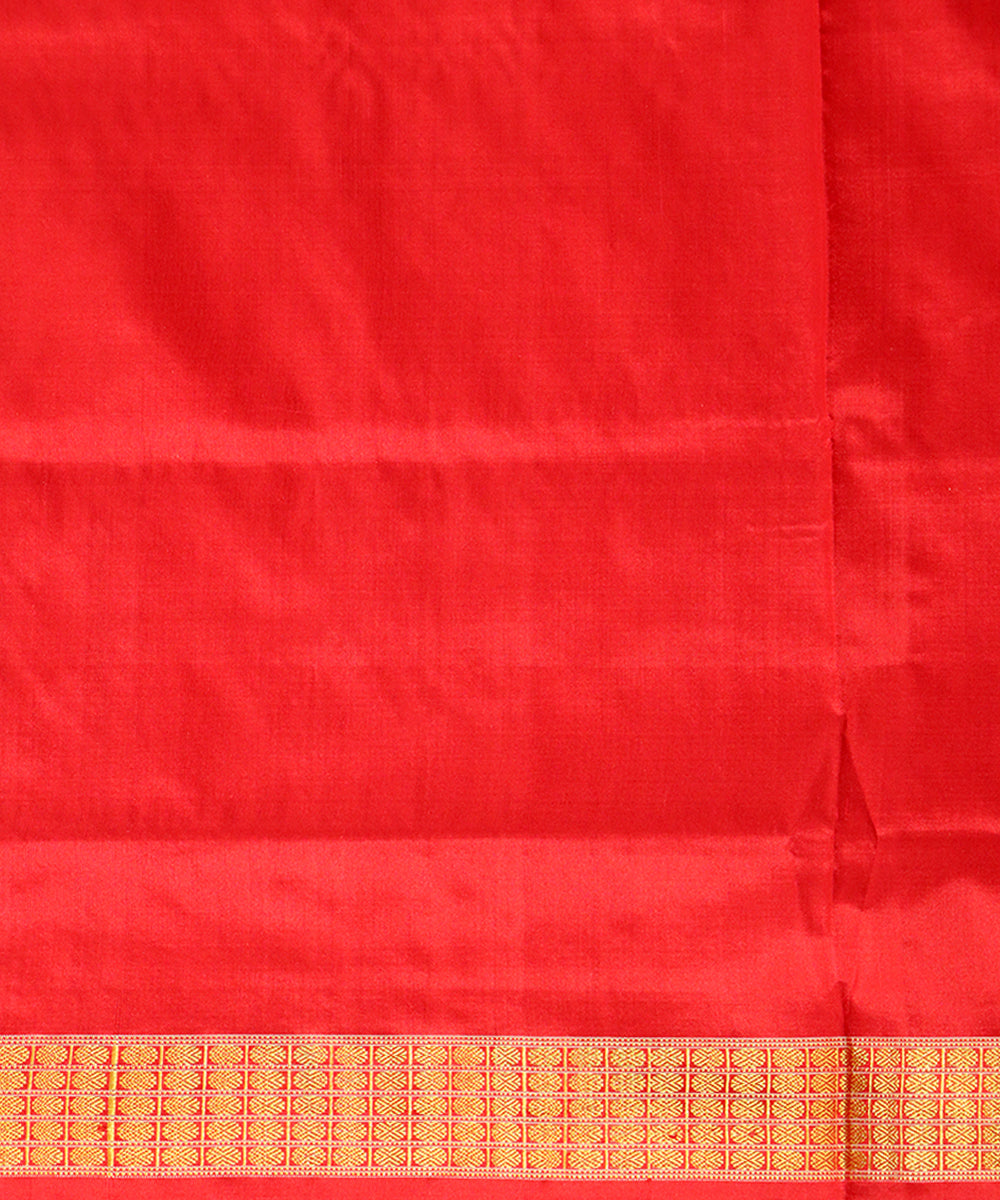 Multicolor red silk handloom sambalpuri saree