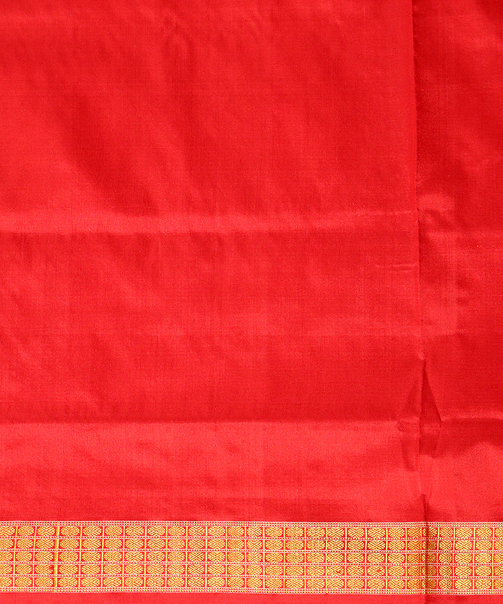 Multicolor red silk handloom sambalpuri saree