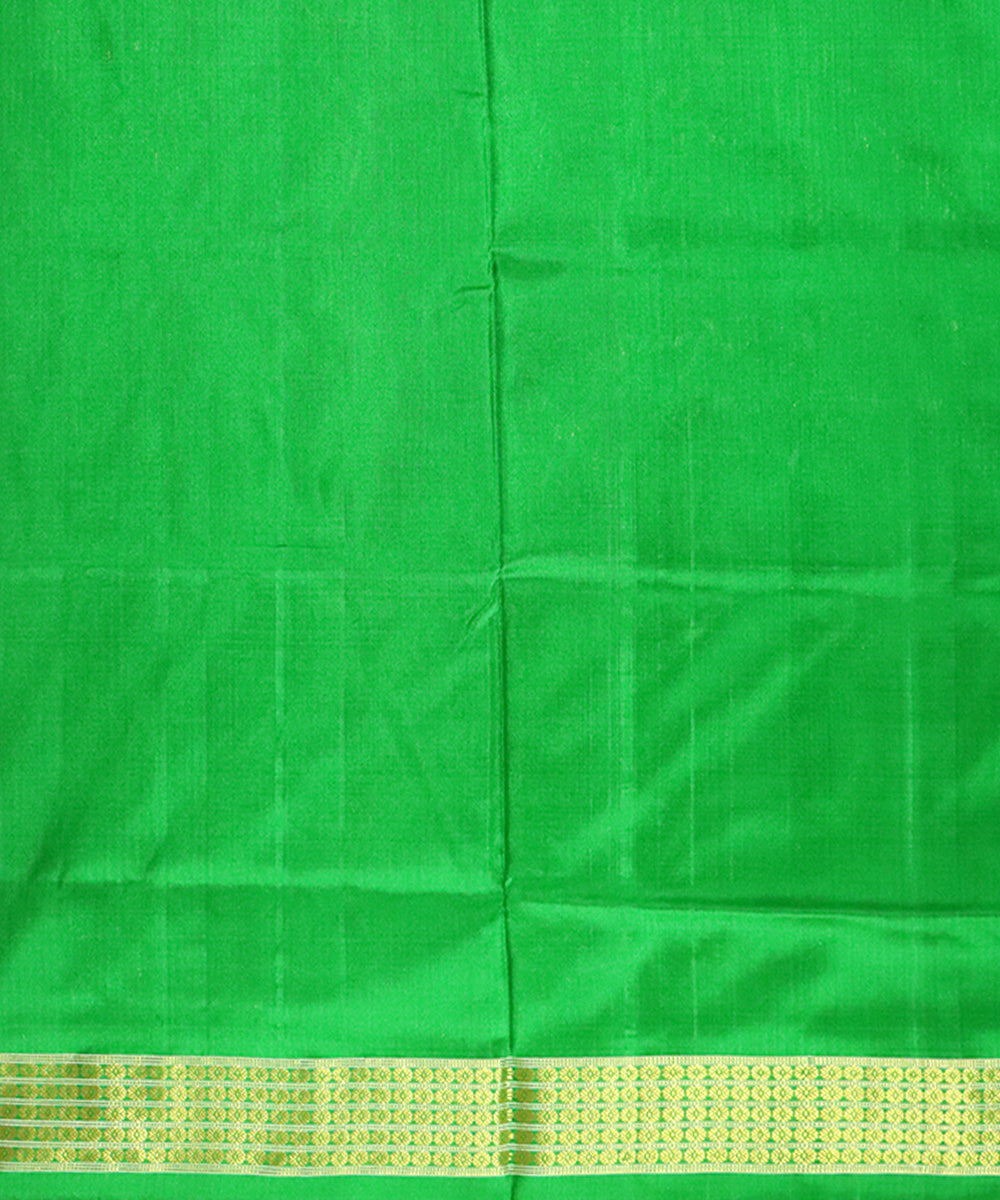 Red green silk handloom sambalpuri saree