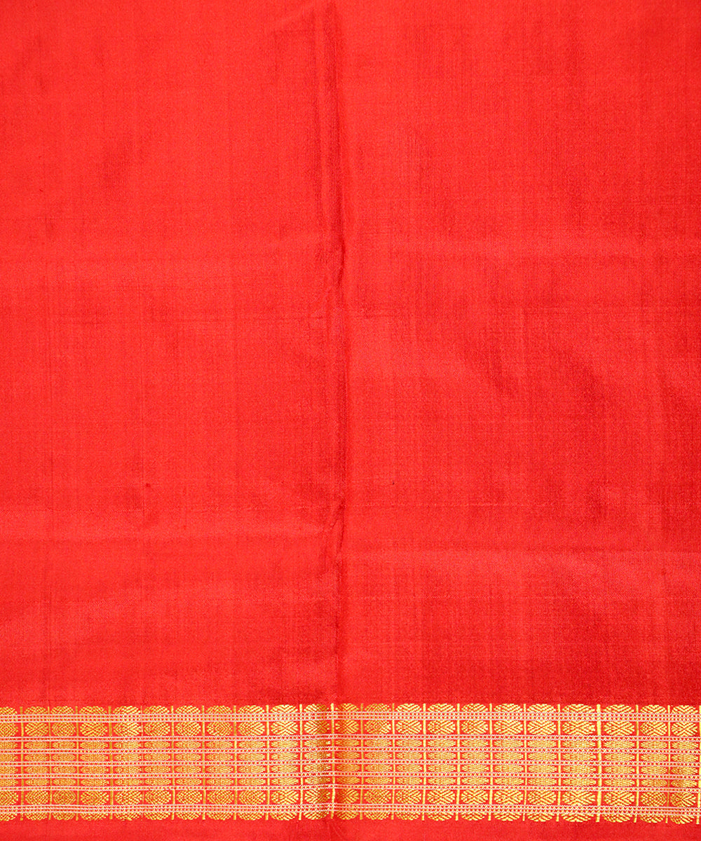 Black red silk handloom sambalpuri saree