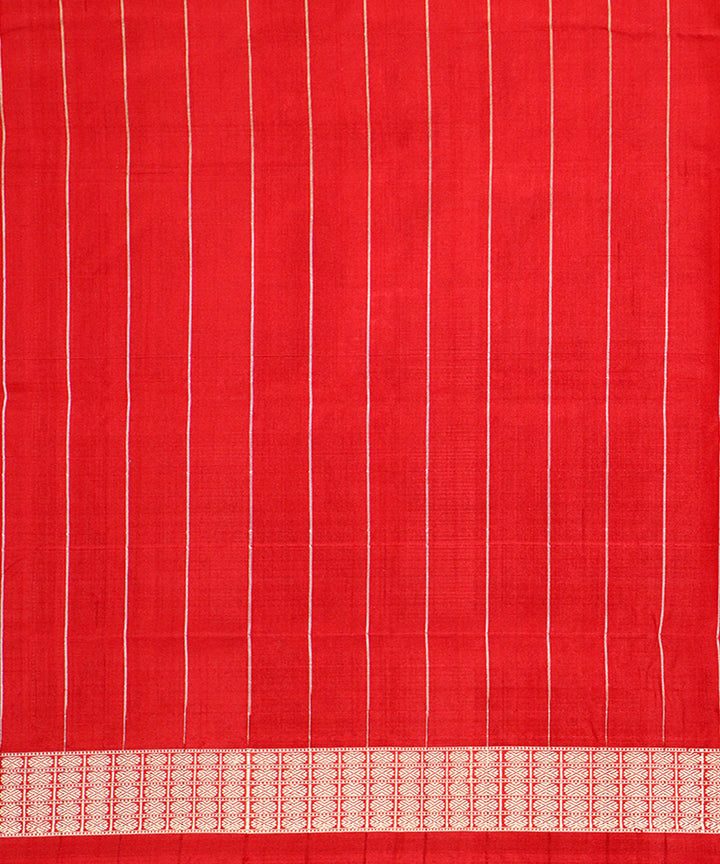 Maroon red silk handloom sambalpuri saree