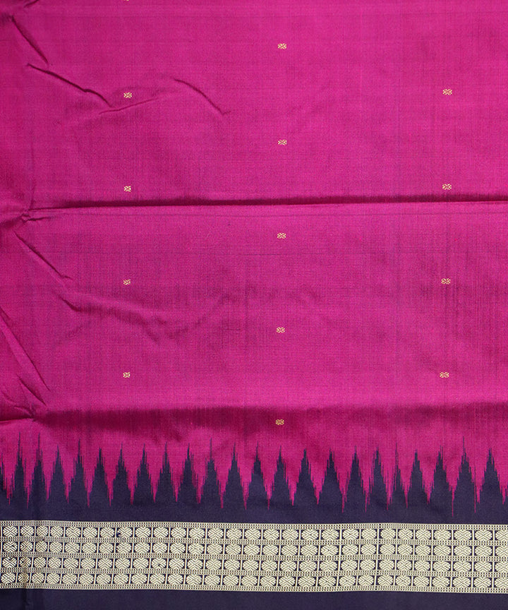 Boysenberry deep koamaru silk handloom bomkai saree