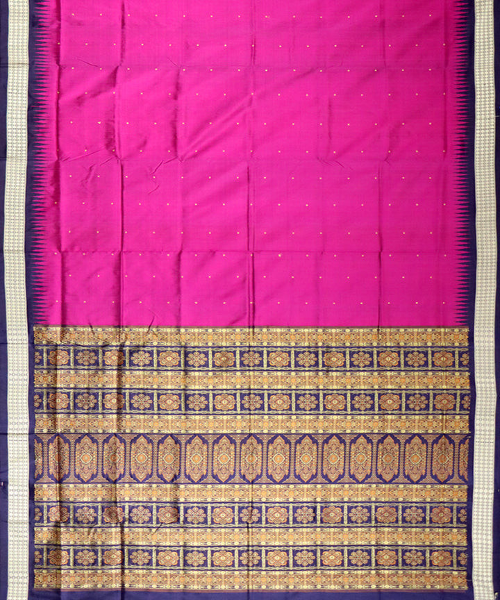 Boysenberry deep koamaru silk handloom bomkai saree