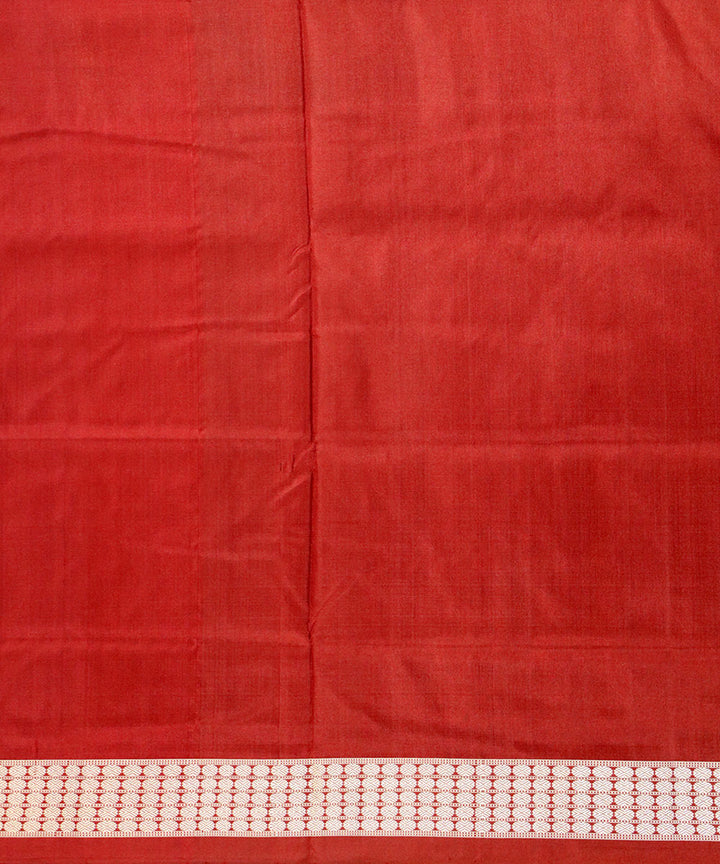 Yellow maroon silk handloom bomkai saree