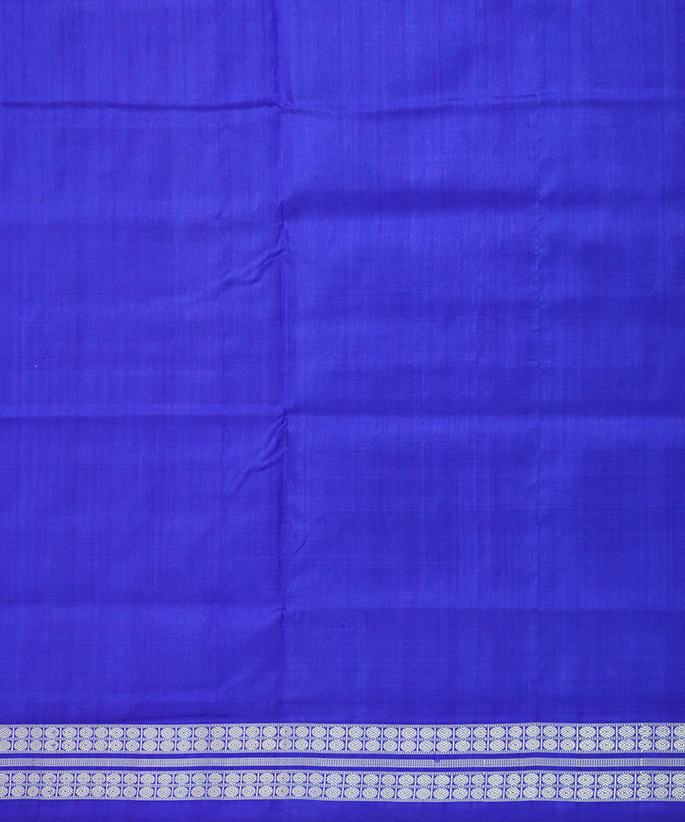 Sky blue blue silk handloom bomkai saree