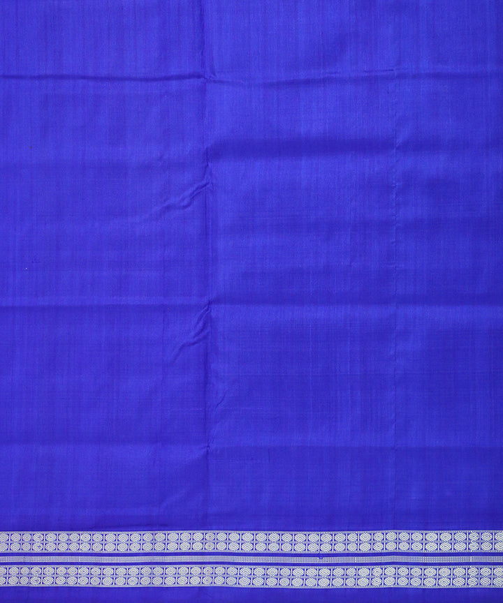 Sky blue blue silk handloom bomkai saree