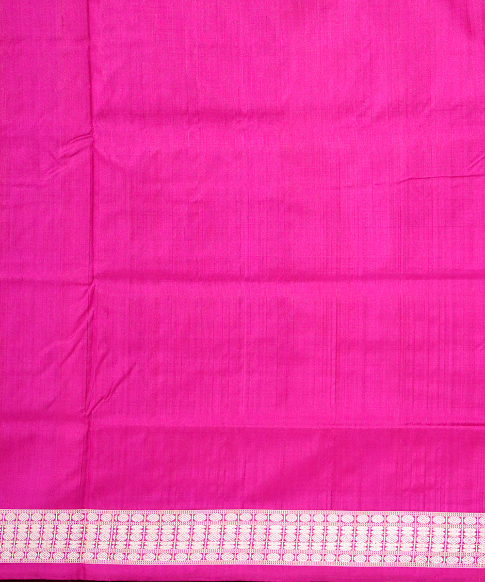 Deep coffee pink silk handloom bomkai saree