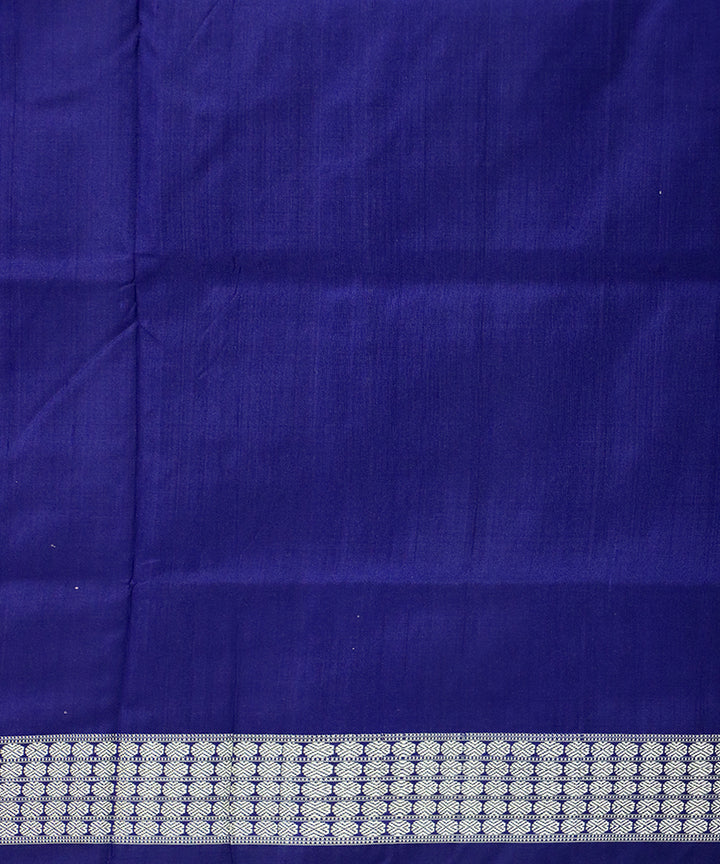 Auro metal saurus dark blue silk handloom bomkai saree