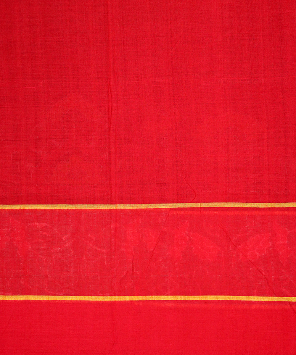 Black red handloom cotton sambalpuri saree