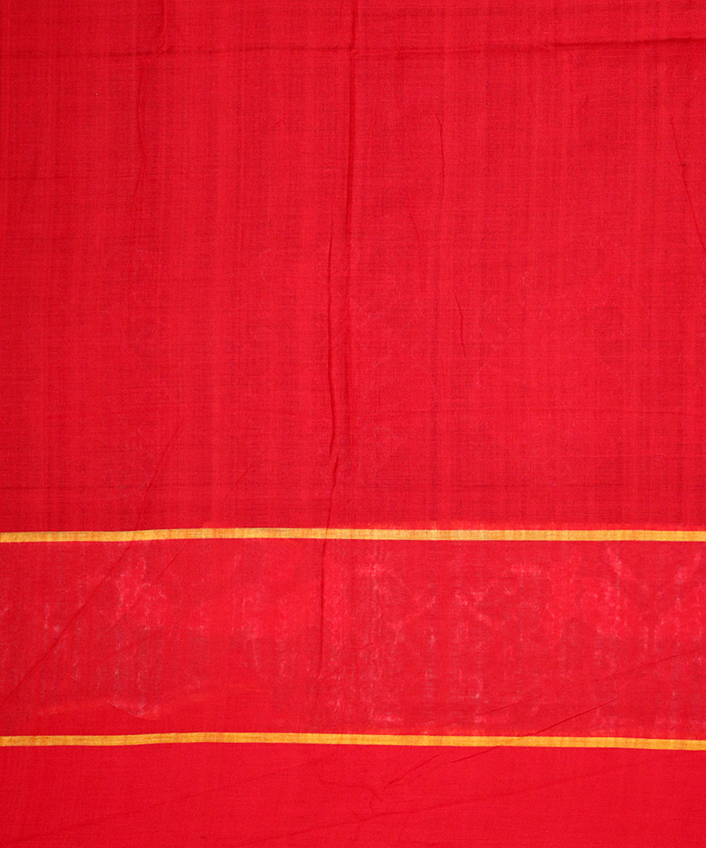 Black red cotton handloom sambalpuri saree