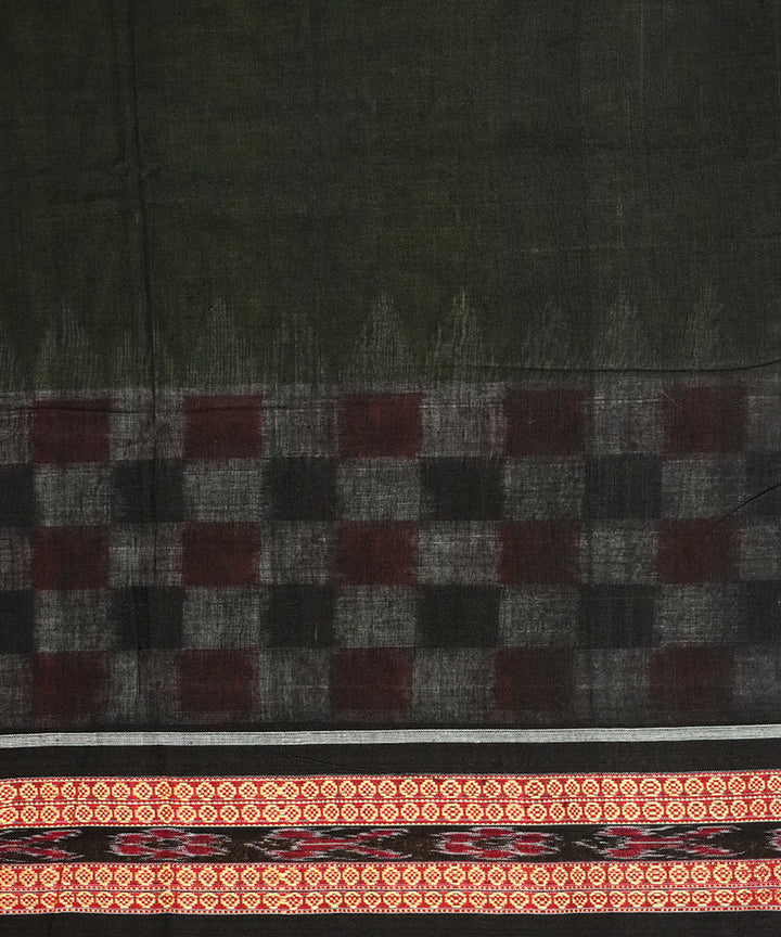 Multicolor black handloom cotton sambalpuri saree