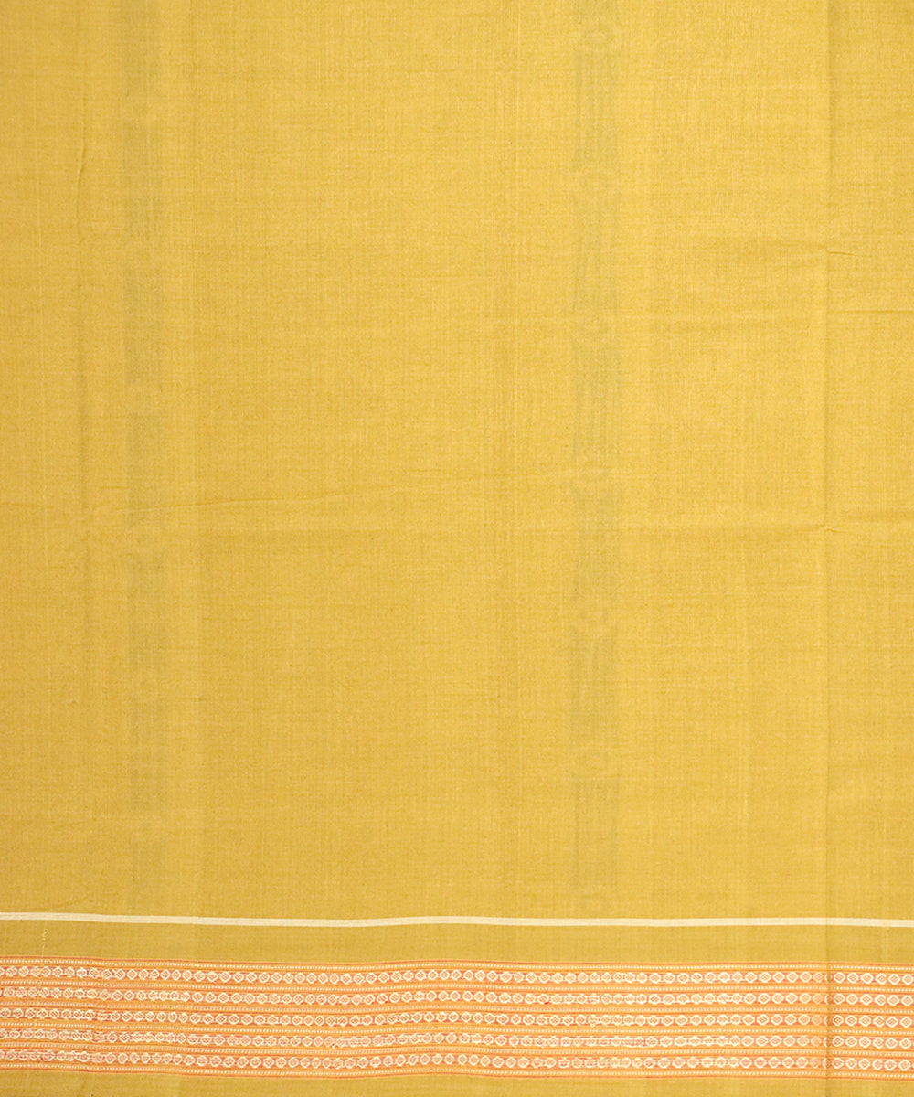 Castleton green bistre brown cotton handloom bomkai saree