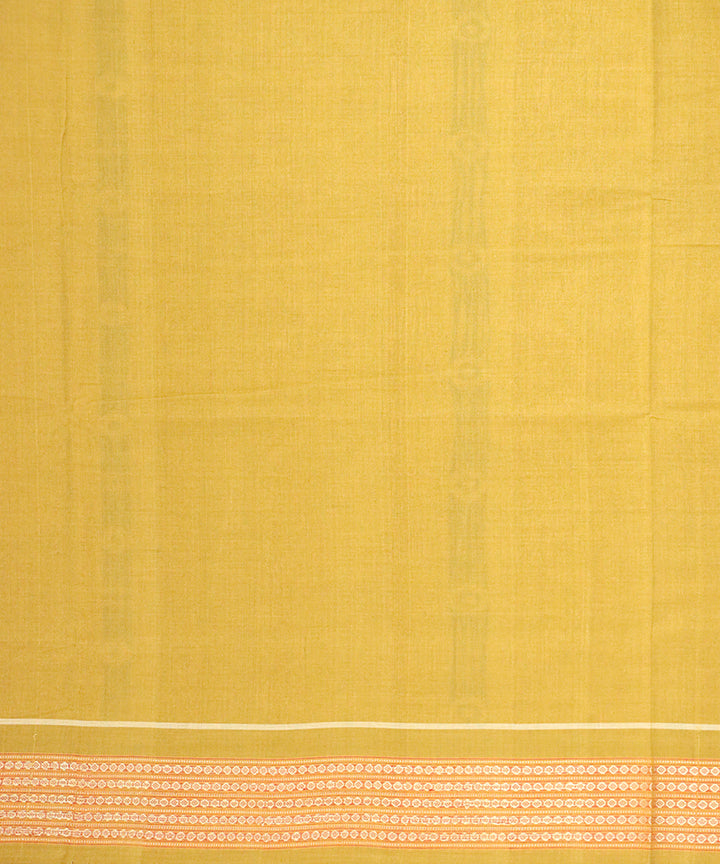 Castleton green bistre brown cotton handloom bomkai saree