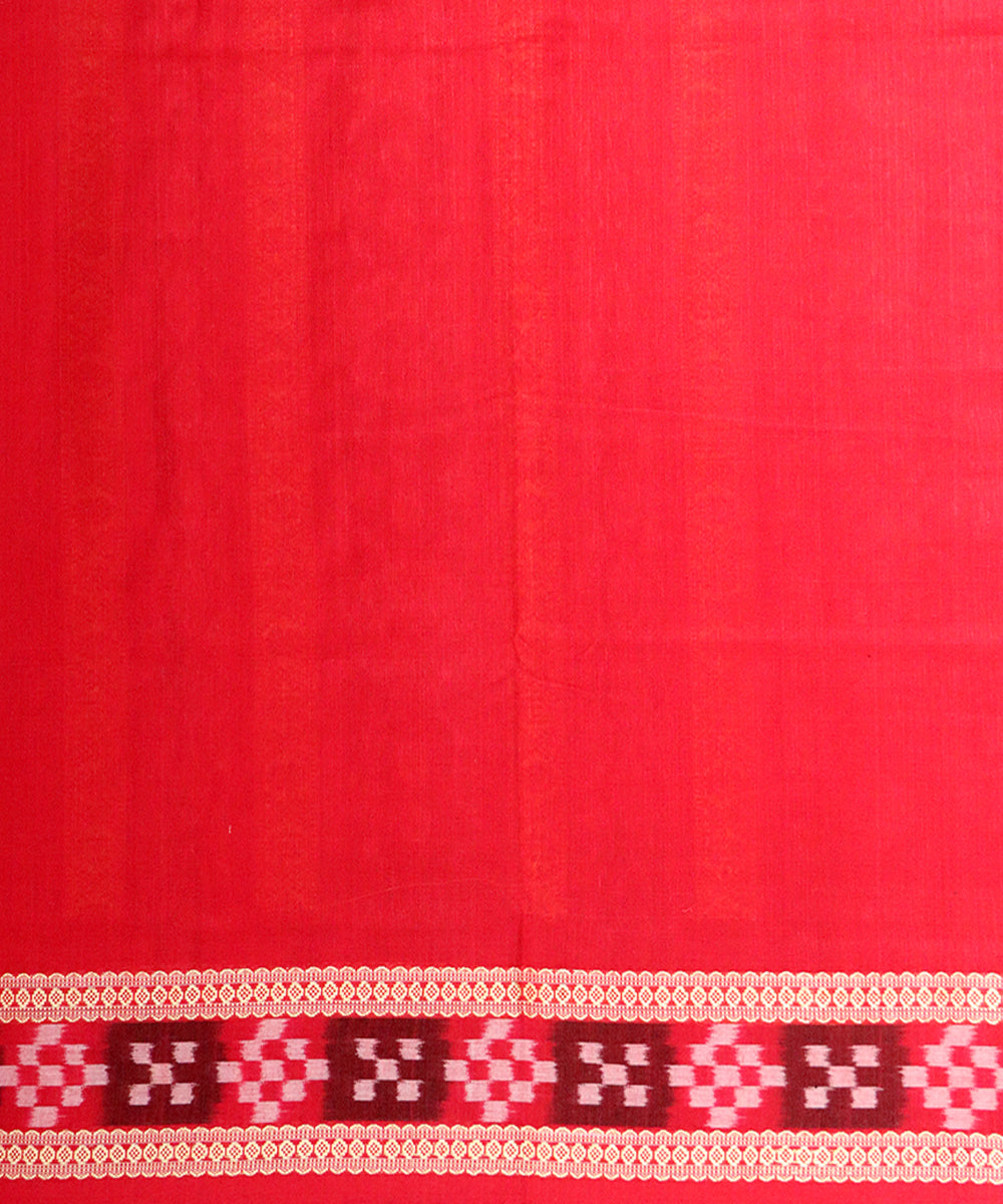 Dark green maroon cotton handloom bomkai saree