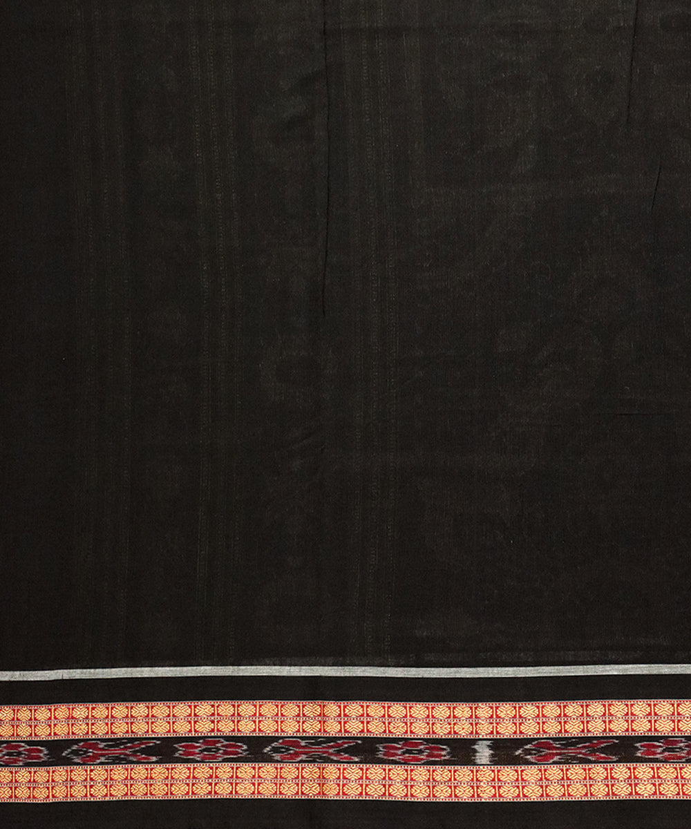 Red blue black cotton handloom sambalpuri saree