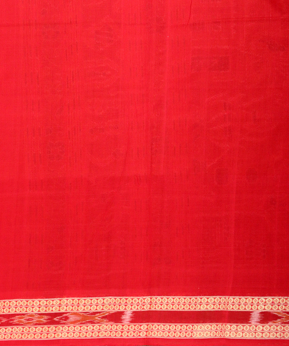 Bazaar red cotton handloom sambalpuri saree