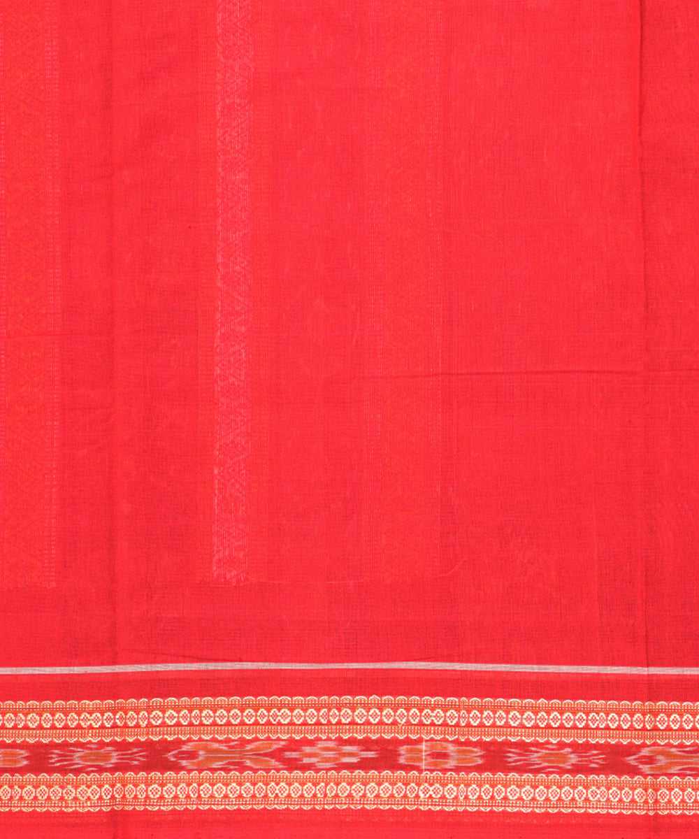 Navy blue red yellow cotton handloom bomkai saree