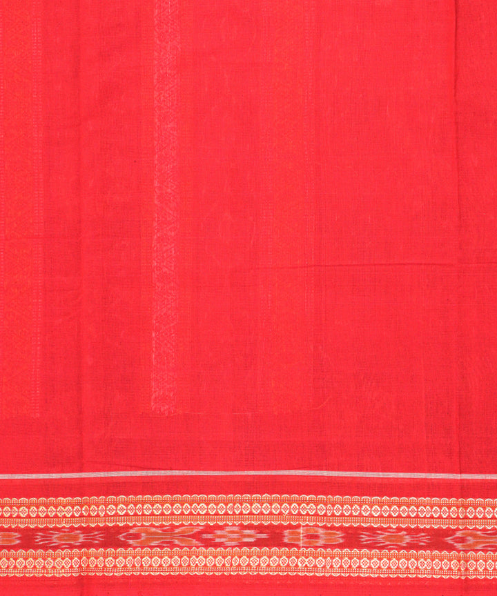 Navy blue red yellow cotton handloom bomkai saree