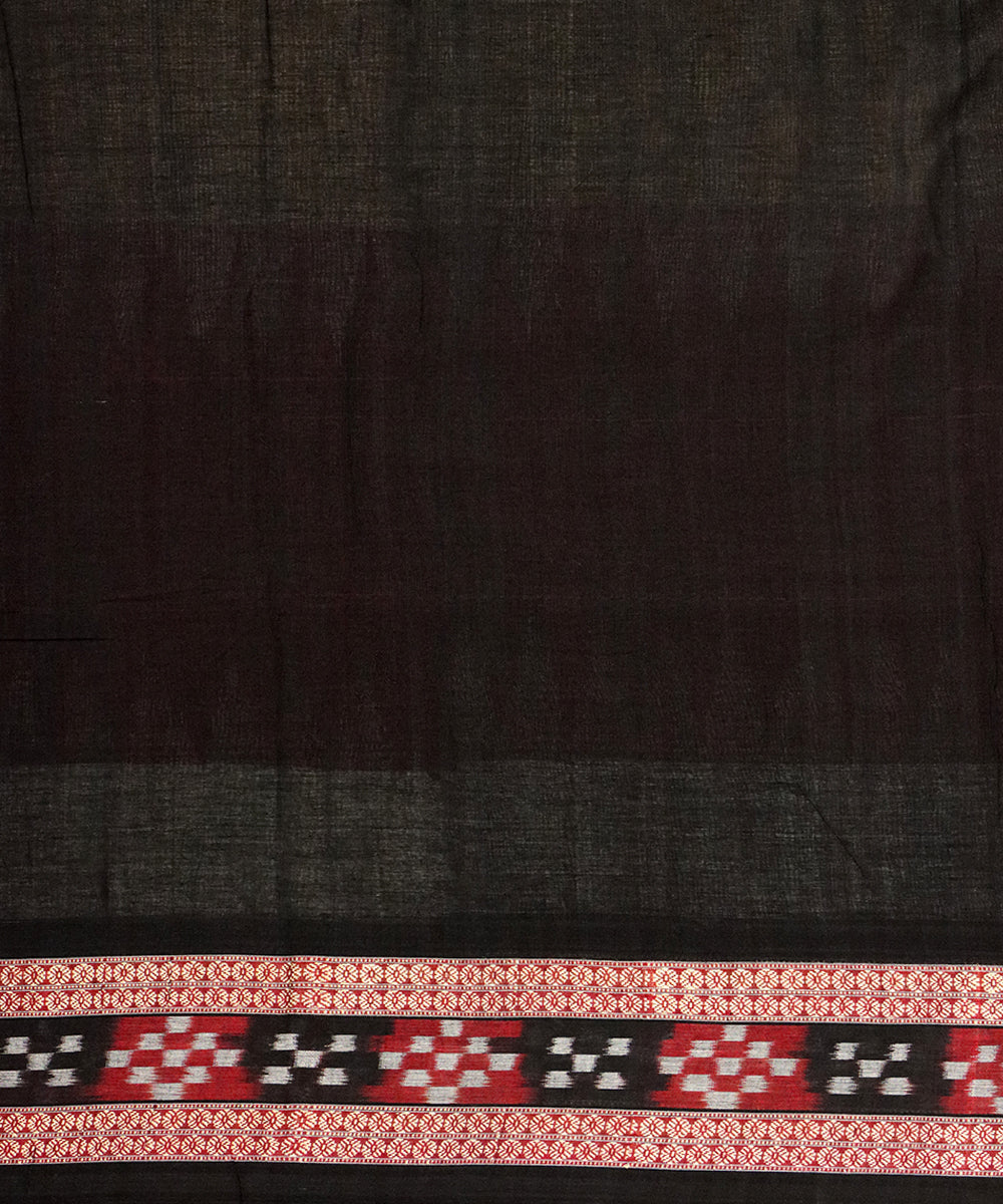 Red black cotton handloom bomkai saree