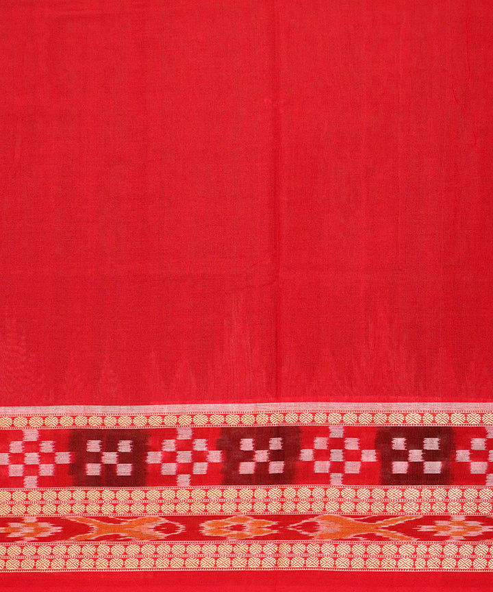 Light green red cotton handloom bomkai saree