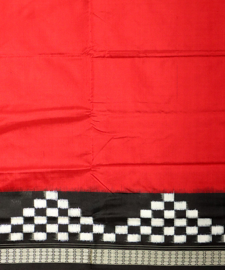 Red black silk handloom sambalpuri saree