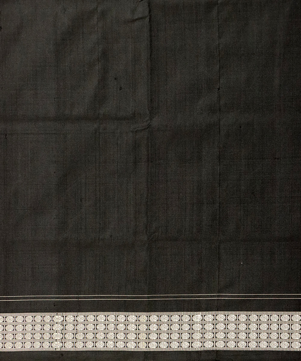 Avocado black silk handloom sambalpuri saree