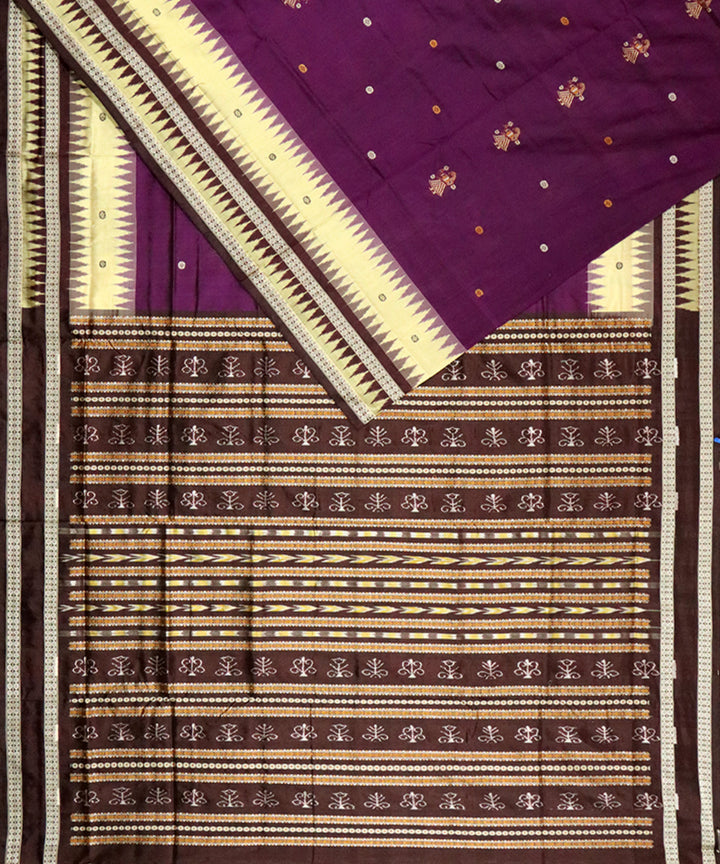 Benzatium black bean silk handloom bomkai saree