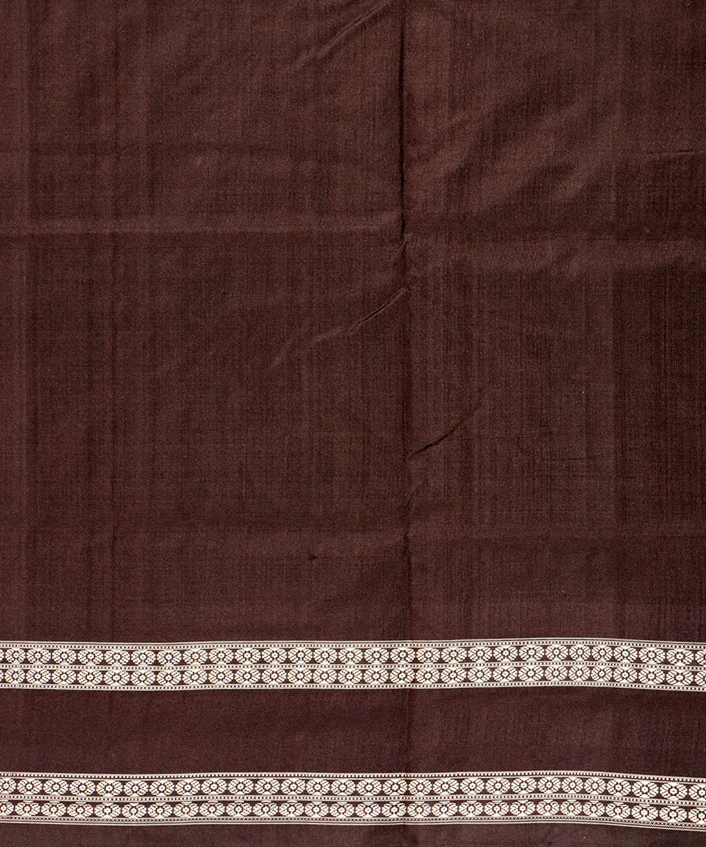 Benzatium black bean silk handloom bomkai saree