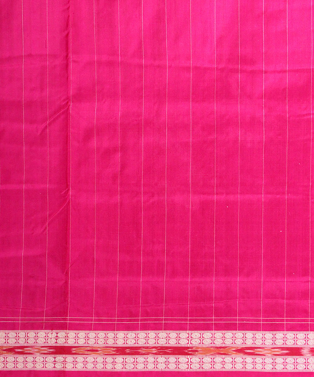 Black pink silk handloom sambalpuri saree