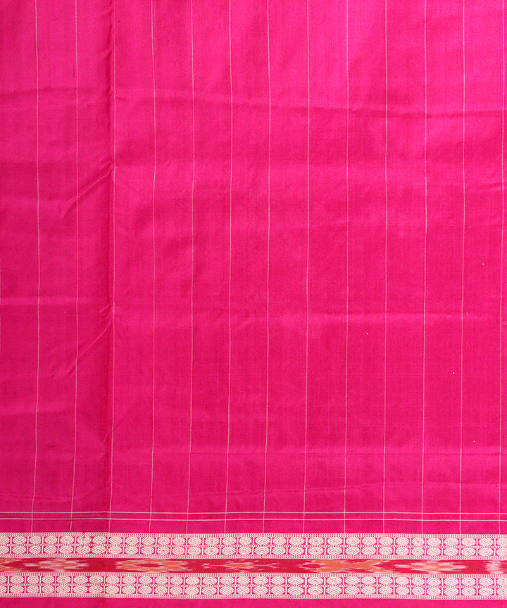 Black pink silk handloom sambalpuri saree