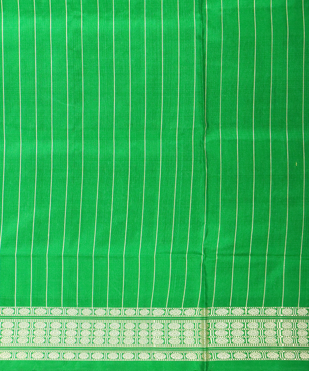 Pink green silk handloom sambalpuri saree