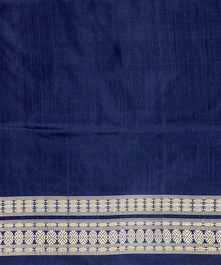 Pink navy blue silk handloom sambalpuri saree