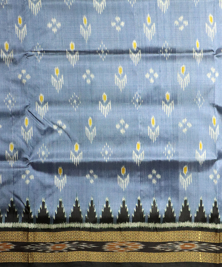 Aurometalsaurus black silk handloom khandua saree