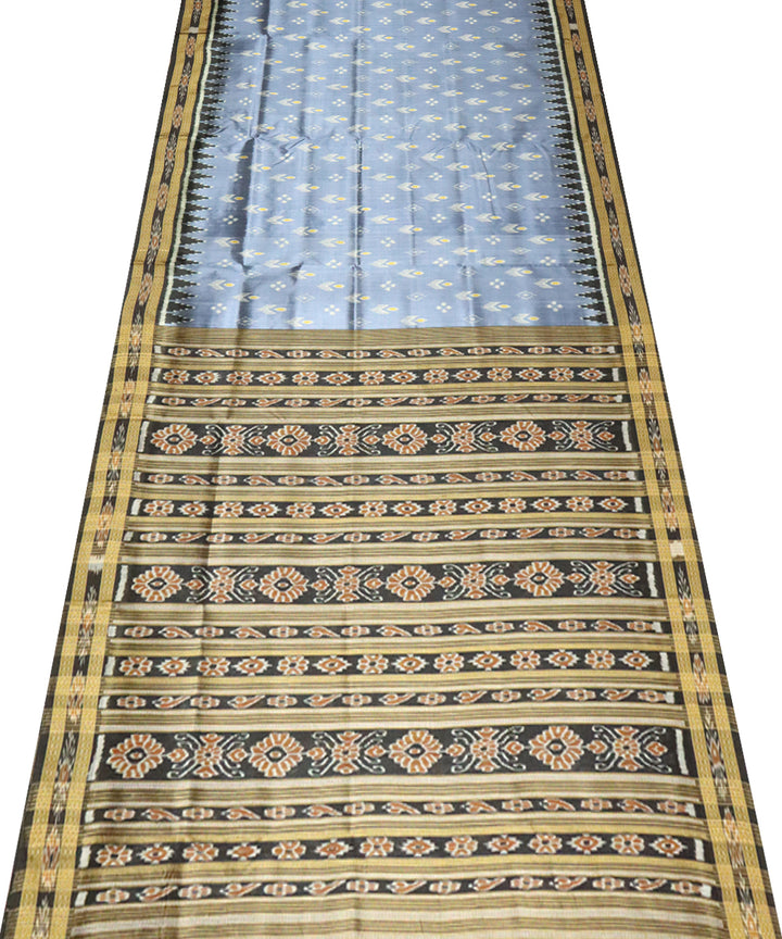 Aurometalsaurus black silk handloom khandua saree