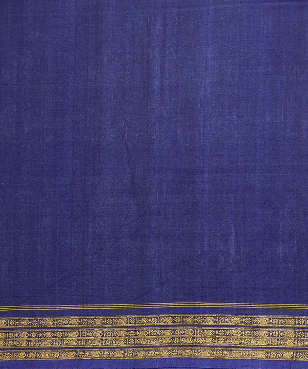 Grey blue cotton handloom sambalpuri saree