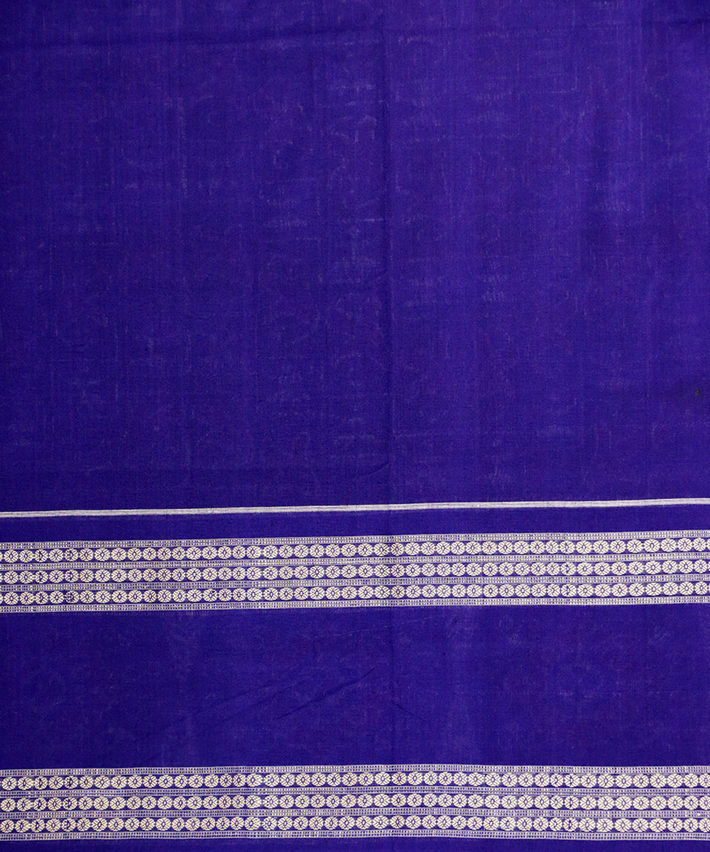 Multicolor navy blue cotton handloom sambalpuri saree