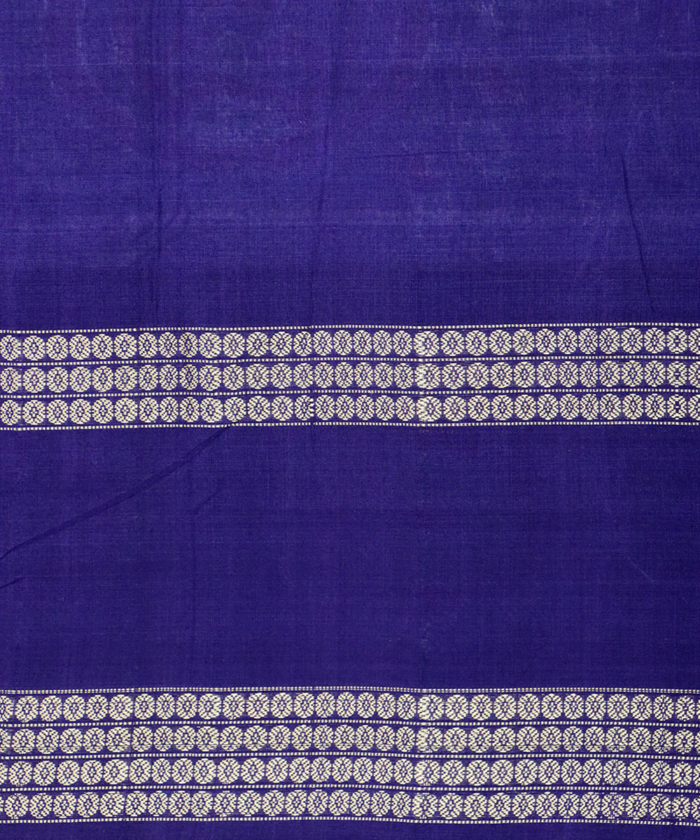 Cool grey navy blue cotton handloom sambalpuri saree