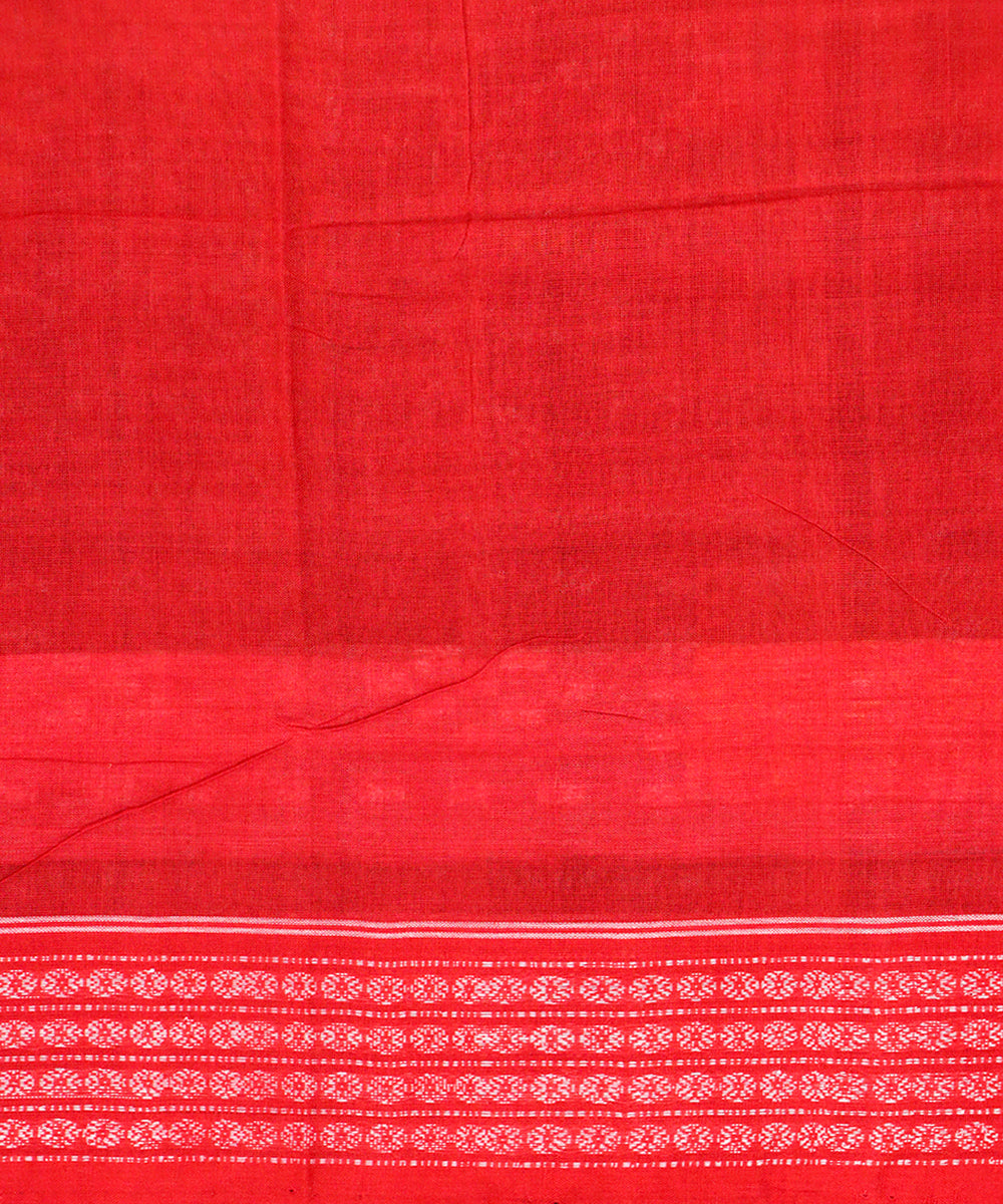 Black red handloom sambalpuri cotton saree